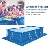 Heavy-Duty Pool Ground Cloths, 9.84ft x 16.40ft, Waterproof PE Pool Mat, Rectangular Pool Liner Pad V1192-AZ-W-22011