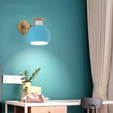 Kids Room Wall Sconce Lighting Fixture, Nordic Modern Indoor Bedroom Bedside Wall Lamp, Macaron V1192-AZ-W-10687