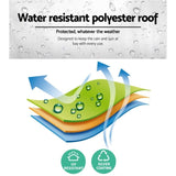 Instahut Gazebo Pop Up Marquee 3x3m Wedding Party Outdoor Camping Tent Canopy Shade Mesh Wall Black GAZEBO-POP-M-FG-3X3-BK