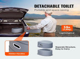Portable Toilet for Camping, Porta Potty with 5L Detachable Inner Bucket & Removable Paper Holder, V952-MTSBXSMT300BBWUTFV0