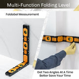 Foldable Aluminum Level Tool High Accuracy Measurement Rustproof Compact Storage Suitable For V1192-AZ-W-23376