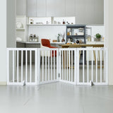 VEVOR Free Standing Dog Gate, 24" H x 80.3" W Freestanding Pet Gate, 4 Panels Foldable Dog Gate for V952-KZDMZCWMBSMZLUM3SV0