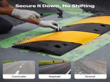 1000MM Rubber Speed Bump, 2 Pack, 2 Channel Heavy Duty Traffic Speed Hump, 9,979 kg/Axle Load V952-JSDDLBHPDDK2SDET4001V0
