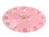 Innovative Pink Wall Clock Acrylic UV Printing Clock for Living Room Home Bedroom V1294-YM0710-3115210162011