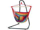Gardeon Hammock Chair with Heavy Duty Steel Stand HM-CHAIR-PILLOW-RAINBOW-A