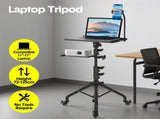 Mobile Laptop Tripod 11-16 Inch on Wheels 82-170cm Height Adjustable Projector Portable V985-LAPTOPTRIPOD