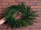 Artificial Norfolk Pine Wreath 60cm Faux Xmas Green Pine Hanging Wreath for Front Door Home Decor V1294-YM0901-240830FB05-2