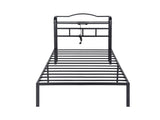 Artiss Bed Frame Single Size with Charging Station WAVE MBED-D-WAVE-S-BK