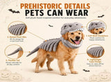 Dog Dinosaur Costume, Plush T-Rex Skeleton Halloween Outfit with 3D Skull Headpiece for Medium Large V1192-AZ-W-26499