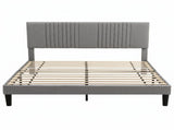 Artiss King Bed Frame with Adjustable Headboard, Grey, 300kg Capacity BFRAME-H-VERA-K-CA-AB