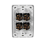 Clipsal Switch 2000 Series 4 Gang Vertical 250V 10A White 2034VA-WE V1202-9311554047535