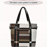 Women'S Bag Set Six Piece Bag Set Checkered Bag Large Capacity Bag Korean Style - Brown - Size V1347-127-40368-BRN-30-27-13