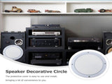 White ABS Plastic Car Speaker Decoration 2-Pack for Projects, Home and Custom Installations V1370-AZ4-11741