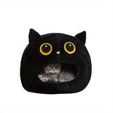 Black White bed,-shaped bed, furniture, hideaway, pet comfort, cave bed, cozy V1347-135-WHI-40472