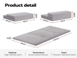 Giselle Foldable Mattress Folding Sofa Bed 4-fold Sleeping Camping Cushion Mat FOAM-MFM-LOGI-LI-GY