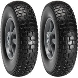 VEVOR Solid PU Run-Flat Tire Wheel, 254 mm, 2-Pack, 81.6 kg Dynamic Load, 99.8 kg Static Load, Flat V952-FPLJAZPU180LBKDVKV0