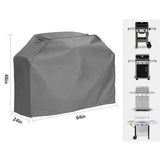 Heavy Duty Waterproof Grill Cover with UV Protection for 3 4 Burner Gas Grills, Outdoor Patio V1189-LC-HW-00435