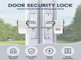 Double Door Combination Lock Metal 3-Digit Door Security Code Lock Keyless Double Door Handle V1369-AZ3-W-12556