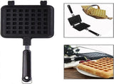 Manual Aluminum Waffle Maker - Handheld Waffle Cooker with Non-Stick Coating and Handle V1263-JX-4476