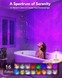 Bathroom Shower Lamp, Waterproof Ocean Wave Projector Light with 16 Colors, Rechargeable Touch and V1237-ZY00B0FPRDX28G