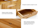 Bamboo Adjustable Bookshelf Book Storage Organizer with Single Drawer for Bedroom Office V1294-YM0901-JY02609