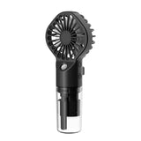 5-pack Black Portable Handheld Misting Fan with Water Spray - 157mm Compact Rechargeable Mini Fan V888-ELOSUNG56713
