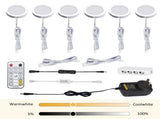 LED Under Cabinet Puck Lights, Temperature Changeable Under Counter LightingWarmWhite Dual V1171-CC-BOM001391