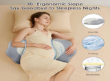 Pregnancy Pillows for Sleeping, Memory Foam Maternity Pillow Support for Back Belly HIPS, Adjustable V1107-115-11628-GRY1