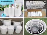 5pcs Metal Round Plinth Cylinder Pedestal Stand Wedding Decoration Cake Flower V201-BCJHDCYL0005