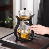 Lazy Kung Fu Glass Teapot Set with Infuser V728-TM601100044196554