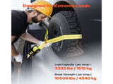 Wheel Chock Tie-Down Kit, Tire-Style Motorcycle Tie-Down System, Car Tie Down Kit with Flat Hook, V952-CLJGTJ2LTXBPN6TE9001V0