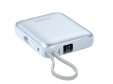 CHOETECH B832-BL Mini 35W 10,000mAh Power Bank with LED Display USB-C Cable Light Blue V28-ELECHOB832BL