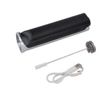 Handheld Milk Frother, Black, Dual Hoop Head, 3 Adjustable Gears, Electric Foam Maker for Coffee V1263-JX-2924