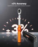 VEVOR Click Torque Wrench Set 1/4 Inch Drive 20-200lbf-in /2.3-22.6N.m Orange V952-DJSNLBS20200ODQERV0