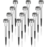 Outdoor Solar Lights LED Landscape Light Pack/Pathway Lights Stainless Steel-12 V1188-MS-227-1647