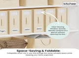 1x Kitchee Foldable Bed Sheet Storage Box - Linen and Closet Organiser Beige V238-SUPDZ-41188856037456