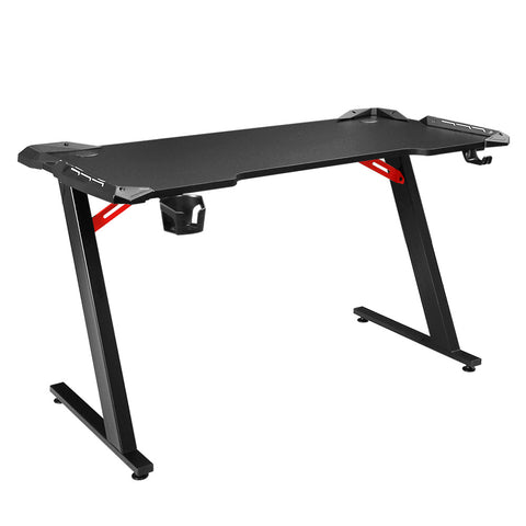 Artiss Gaming Desk Computer Desks LED Light 120CM GTABLE-B-RGB-120-BK