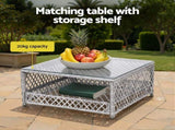 Gardeon 6 Seater Outdoor Sofa Set 7PCS Table Chair Set Garden Rattan Patio Furniture ODF-SOFA-7PCS-RATTAN-GE-ABCD