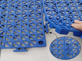 7 Pack Modular Interlocking Cushion Rubber Mat Floor Tile Mats Drain Pool Patio Balcony Yard Pet V1370-AZ4-06335