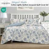 Algodon Abigail Multi Lightly Quilted Cotton Jacquard Quilt Cover Set King V442-INT-QUILTCS-ABIGAILJACQUARD-MULTI-KI
