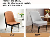 Curved Dining Room Chair,Round Back Dining Chair Slipcovers, Curved Thick Plush Office Chair V1188-YT-A-2340