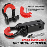X-BULL 4WD Recovery Kit Snatch Strap Hitch Receiver Bow Shackles Lock Off Road V211-AUEB-XBRK015V