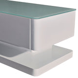 TV Cabinet with 3 Storage Drawers With High Glossy Assembled Entertainment Unit in White colour V43-TVC-SUP-WH