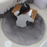 Soft Plush Carpet Shaggy Round Rug Circular Carpet for Kids Girls Boys Bedroom Nursery Room Home V1369-AZ3-W-21345