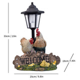 Resin Hummingbird Solar Lamp Outdoor Garden Sculpture Couple Hummingbird - Multi-color - Size 29 V1347-118-41450-MLT-29