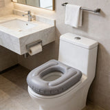 Inflatable Plastic Composite Toilet Seat Cushion, Portable Comfort Wipeable Bathroom Seat Pad For V1369-AZ3-W-14001