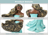 Fairy Garden Statue Bird Feeder, Resin Outdoor Bird Feeder Sculpture, Goddess Statue Decorative V1369-AZ3-W-08776