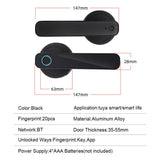 Smart Fingerprint Door Lock Keyless Entry Biometric Door Lock with Handle Set Support Key Unlock V1294-YM0901-S6885