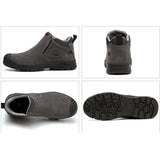 Slip-on Welding Safety Shoes, Non-Slip Rubber Sole, Abrasion Resistant Anti-Scald Work Shoes for V1237-ZY-715-230