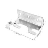 Bed Frame Hook Plates, Plated Silver Metal, Tool Free Detachment, Durable, for Hospital Beds, 2Pairs V1366-AZ2-W-17600